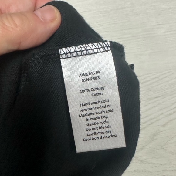 ATM Schoolboy Tee Shirt in Black. - Picture 7 of 7